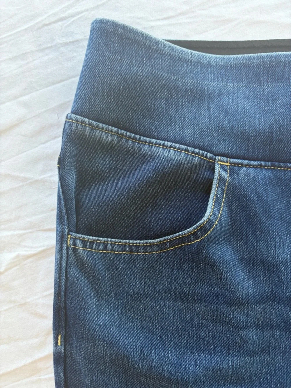 HALARA Dark Blue Wide Leg Flare Jeans - Picture 7 of 13